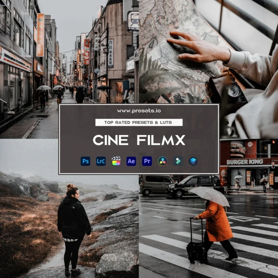 Presets.io – Cine Filmx Preset Collection | Cinematic Film Look for Photo & Video