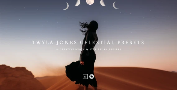 Twyla Jones – Celestial Presets (LLFX Moon & Star Brushes for Lightroom + ACR)
