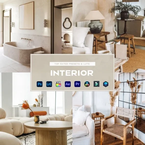 Interior Preset & LUTs Collection – Professional Indoor Photography Enhancer