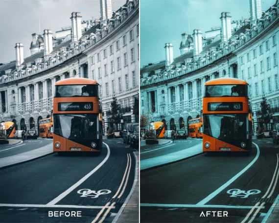 Moody Blue Preset & LUTs Collection – Cool Cinematic Tones for Travel & Landscapes — preview 4
