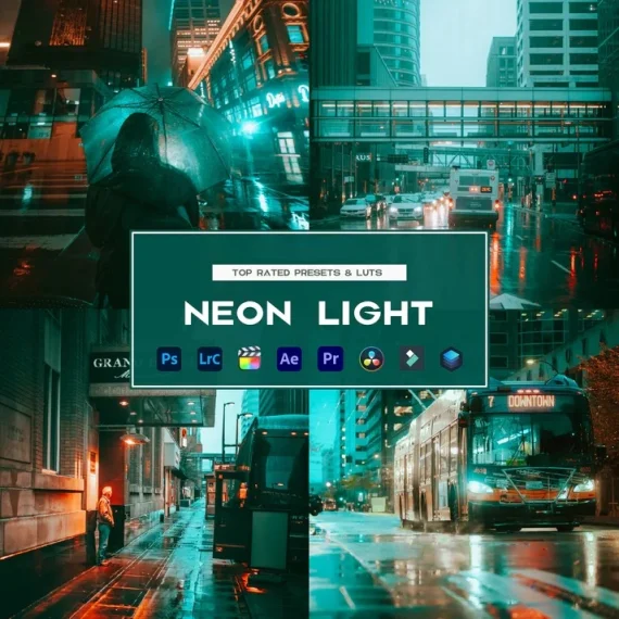 Neon Light Preset & LUTs Collection – Vibrant Urban Night Tones