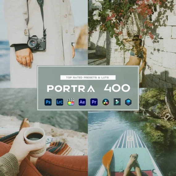 Portra 400 Preset & LUTs Collection – Vintage Portrait Aesthetic