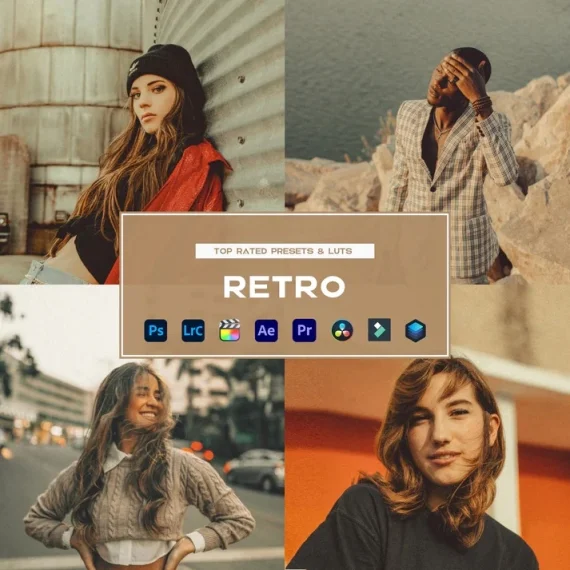 Retro Preset & LUTs Collection (Classic Vintage Aesthetic)