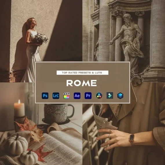 Rome Preset & LUTs Collection (Vintage Retro Aesthetics)