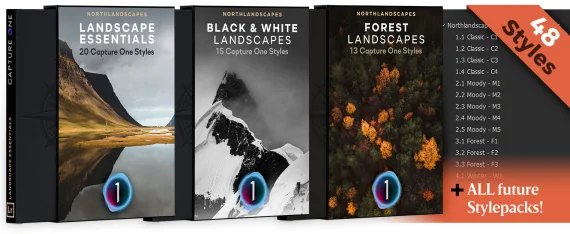 Northlandscapes – Capture One Master Collection (48 Pro Styles + Future Updates)