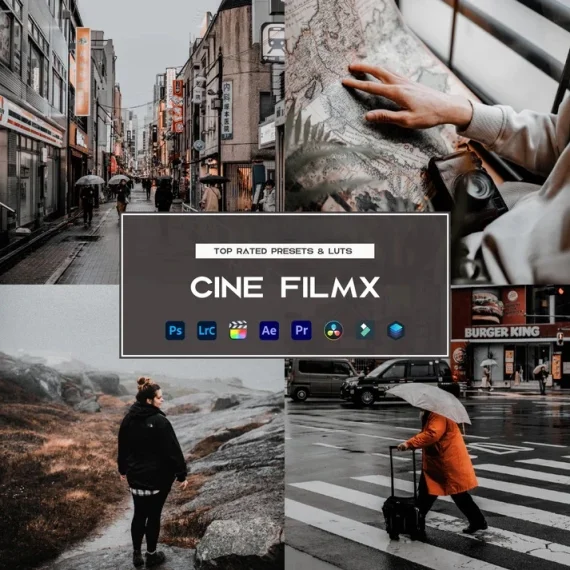 Cine Filmx Preset & LUTs Collection – Classic Gray Cinematic Tones