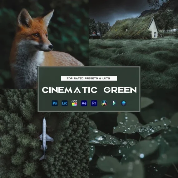 Cinematic Green Preset & LUTs Collection – Lush Filmic Tones