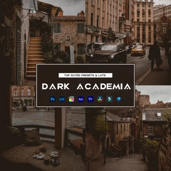 Dark Academia Preset & LUTs Collection – Moody Vintage Aesthetic