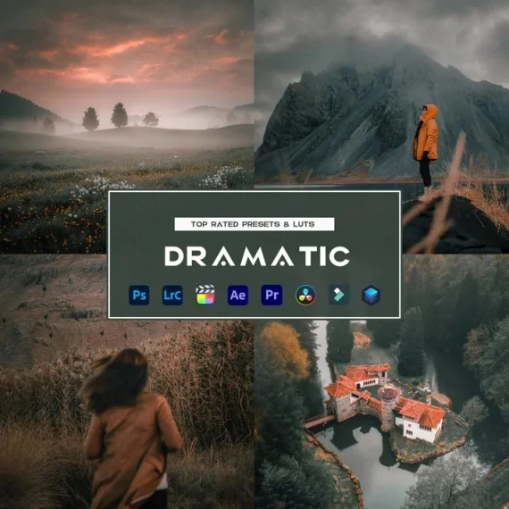 Dramatic Preset & LUTs Collection – Bold Cinematic Edi