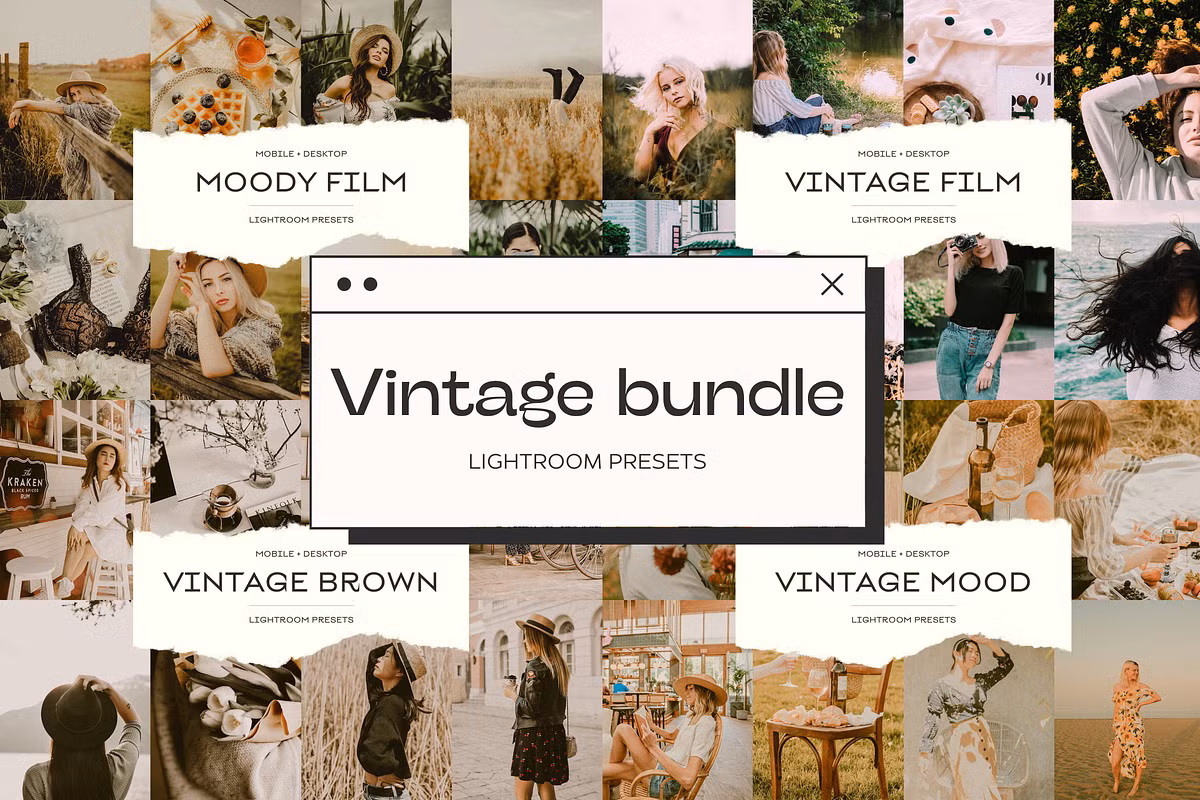 CreativeMarket – Vintage Lightroom Presets Bundle (12 Presets)