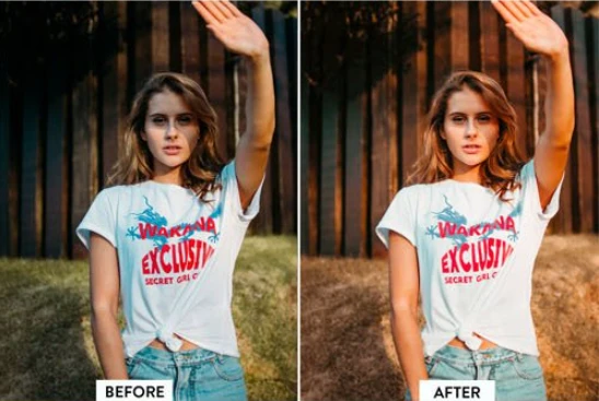Golden Hour – 10 Mobile & Desktop Lightroom Presets | Warm Natural Light & Sunset Glow